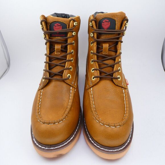 NWOB Sureway Men\'s US 13 SW601MS Brown Leather Lace Up Soft Toe Work Boots main image 14